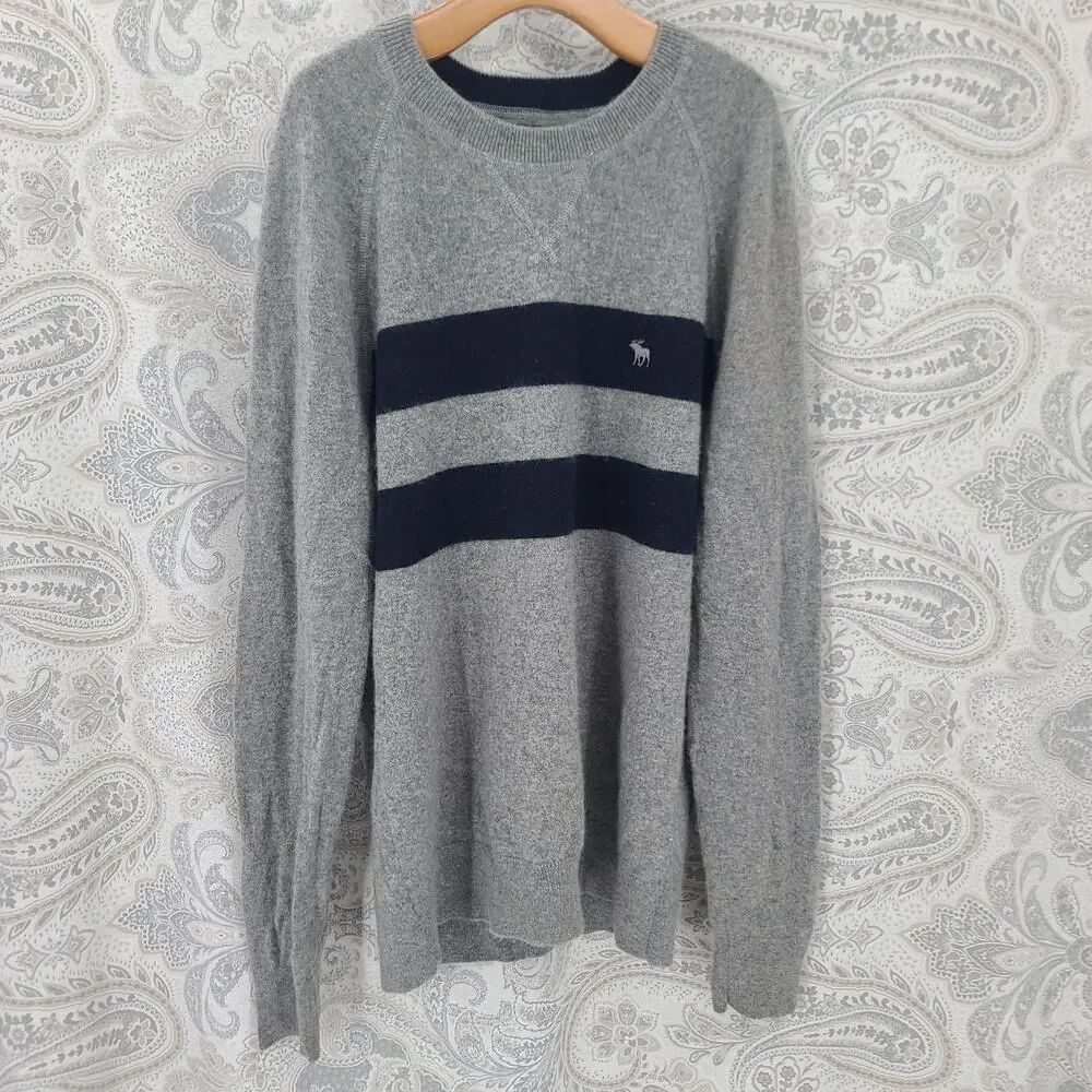 Abercrombie and Fitch men's 100% cashmere Size Medium Quiet luxury preppy cozy - Picture 2 of 7